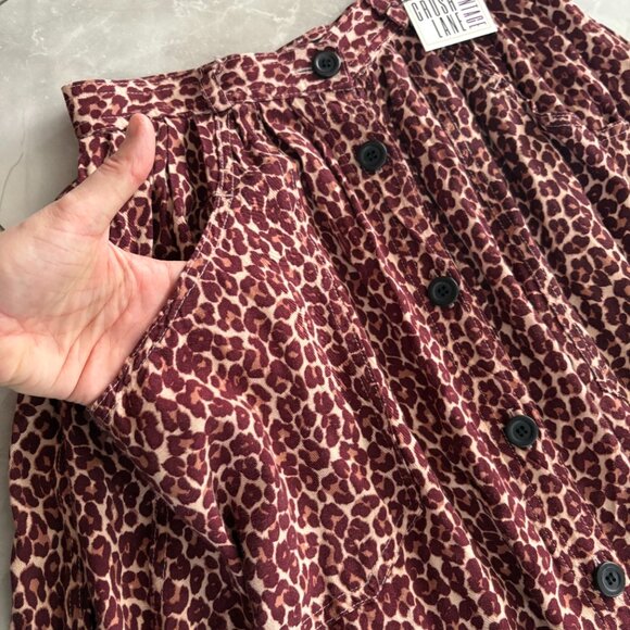 Vintage American Apparel Leopard Print A-line Skirt XS - Picture 2 of 6